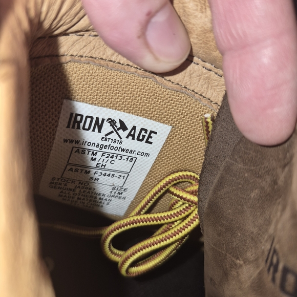 Iron Age Men's Tan Leather Boots - Picture 9 of 13